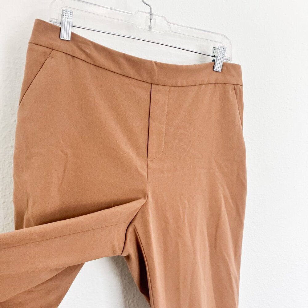 Banana Republic Camel Brown Straight Leg Ankle Slacks Size 12 - Picture 5 of 10